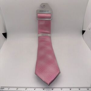 Perry Ellis Portfolio Pink Polyester Neck Tie - Textured‎ Design